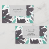 Clematis Aquamarines Blumenmuster Visitenkarte (Vorne/Hinten)