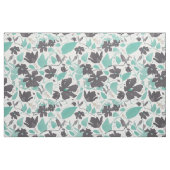 Clematis Aquamarines graubraunes Blumenmuster Stoff (Yard (91,4 cm))