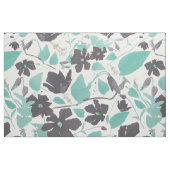 Clematis Aquamarines graubraunes Blumenmuster Stoff (Fat Quarter (45,7 x 55,9 cm))