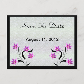 Clematis auf dem Stoney Path Save the Date Postkar Ankündigungspostkarte