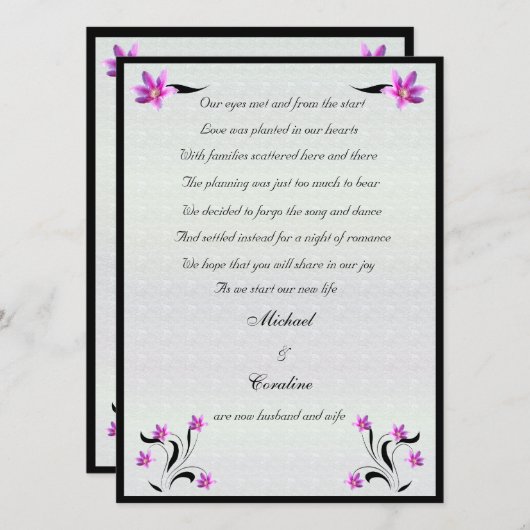 Clematis auf der Stoney Path-Ankündigung Ankündigung (Vorne/Hinten)