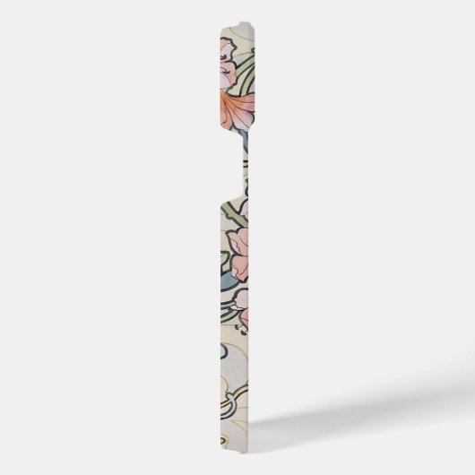 Clematis Blühende Alphonse Mucha iPhone Hülle (Rechte Seite)