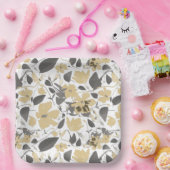 Clematis Blume Gelb Grau Botanisch Pappteller (Party)