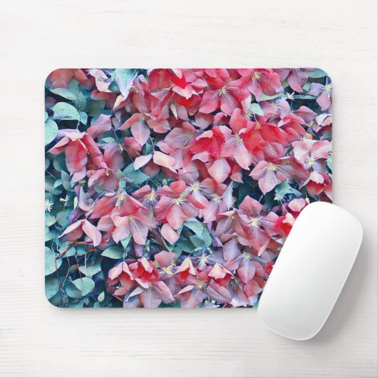 Clematis Blume Mousepad (Mit Mouse)