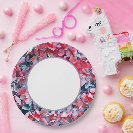 Clematis Blume Pappteller (Party)