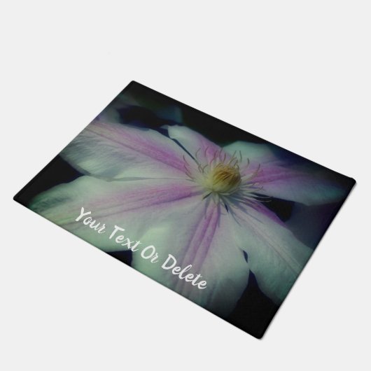 Clematis Blume Petals Personalisiert Fußmatte (Schrägansicht)