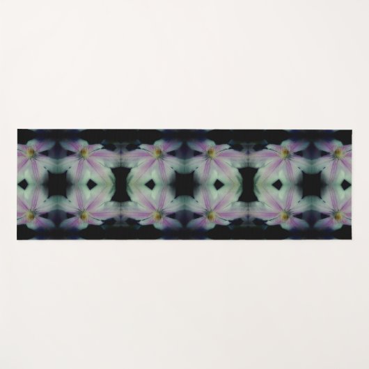 Clematis Blume Petals Up Nah Up Abstrakt Yogamatte (Vorderseite (Horizontal))