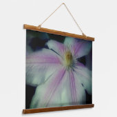 Clematis Blume Petals Up Nah Wandteppich Mit Holzrahmen (Gewinkelt)