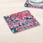 Clematis Blume Rechteckiger Pappuntersetzer (angewinkelt)