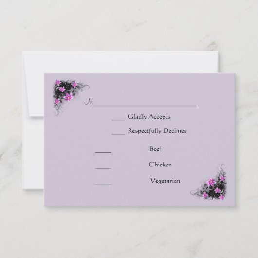 Clematis Blume rsvp card Karte (Vorderseite)
