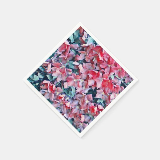 Clematis Blume Serviette (Ecke)