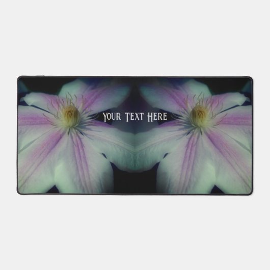 Clematis Blume Up Nah Personalisiert Schreibtischunterlage (Vorderseite)