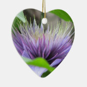 Clematis-Blumen-Blüten-Verzierung Keramik Ornament (Rechts)