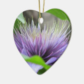 Clematis-Blumen-Blüten-Verzierung Keramik Ornament (Links)