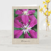 Clematis - Blumen-Reihe Karte (Gelbe Blume)
