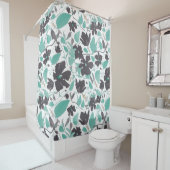 Clematis Blumenmuster Duschvorhang (Beispiel)