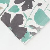 Clematis Blumenmuster Schokoladenstück Fleecedecke (Ecke)