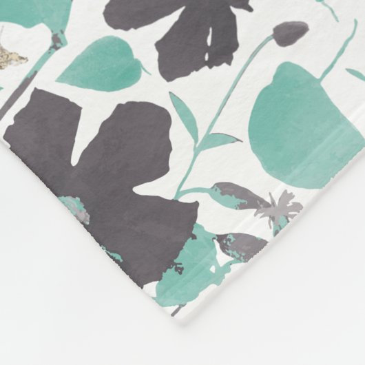 Clematis Blumenmuster Schokoladenstück Fleecedecke (Ecke)