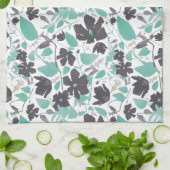 Clematis Blumenschokoladenmuster Geschirrtuch (Gefaltet)