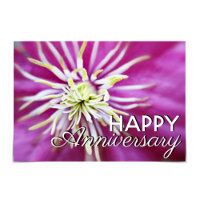 Clematis Card "Happy Anniversary"