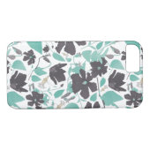 Clematis Chocolate Mint Farbfarbiges Muster Case-Mate iPhone Hülle (Rückseite (Horizontal))