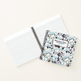 Clematis Elegant Blue Brown Urlaub Vermietung Notizblock