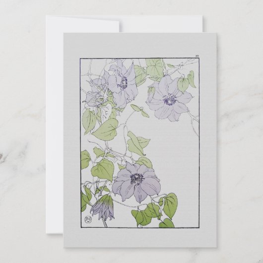 Clematis Feiertagskarte (Vorderseite)