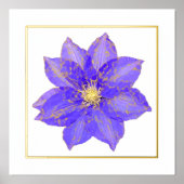 Clematis Foil Accent Print Poster (Vorderseite)
