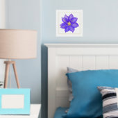 Clematis Foil Accent Print Poster (In Situ (Schlafzimmer))