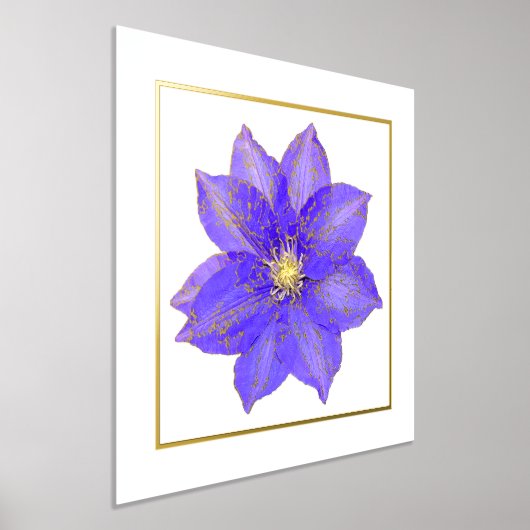Clematis Foil Accent Print Poster (Ablage )
