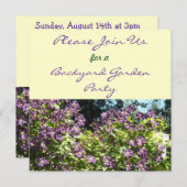 Clematis Garden Party Einladung (Vorne/Hinten)