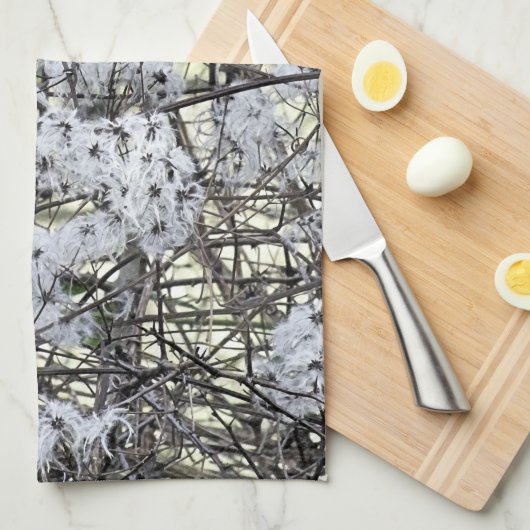 CLEMATIS GESCHIRRTUCH (Viertel Falte)