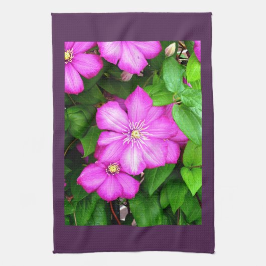 Clematis Geschirrtuch (Vertikal)