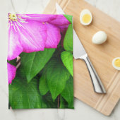 Clematis Geschirrtuch (Viertel Falte)