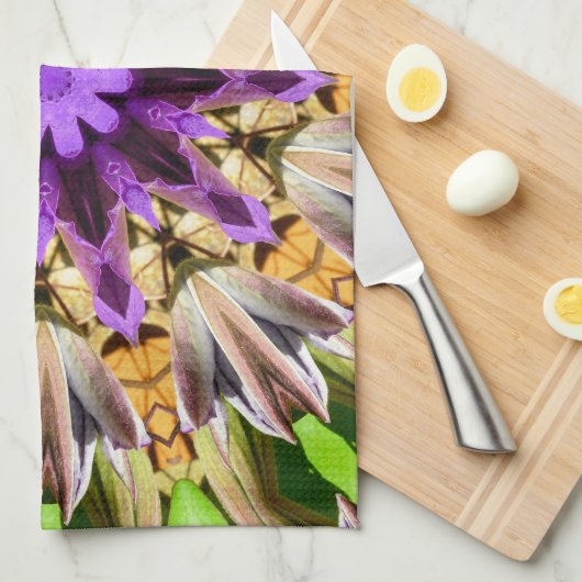 CLEMATIS GESCHIRRTUCH (Viertel Falte)