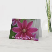 Clematis, glücklicher Muttertag Karte (Vorderseite)