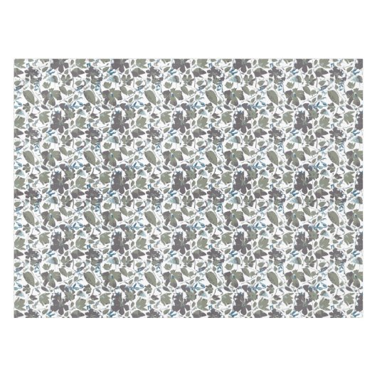 Clematis Green Blue Watercolor Blume Tischdecke (Vorderseite (Horizontal))