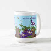 Clematis im Garten  Kaffeetasse (VorderseiteRechts)
