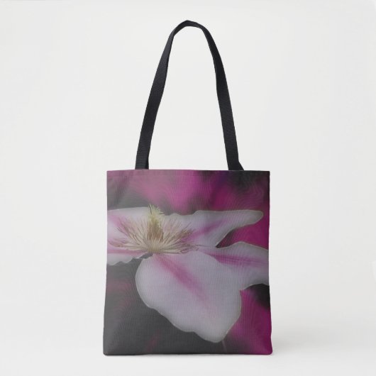 Clematis in rosa Blume Petal Tasche (Vorderseite)