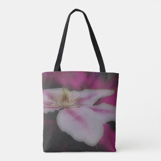 Clematis in rosa Blume Petal Tasche (Rückseite)