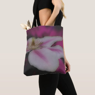 Clematis in rosa Blütenblatt Tasche