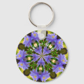 Clematis Kaleidoscope Flower Art Personalized Schlüsselanhänger (Vorderseite)