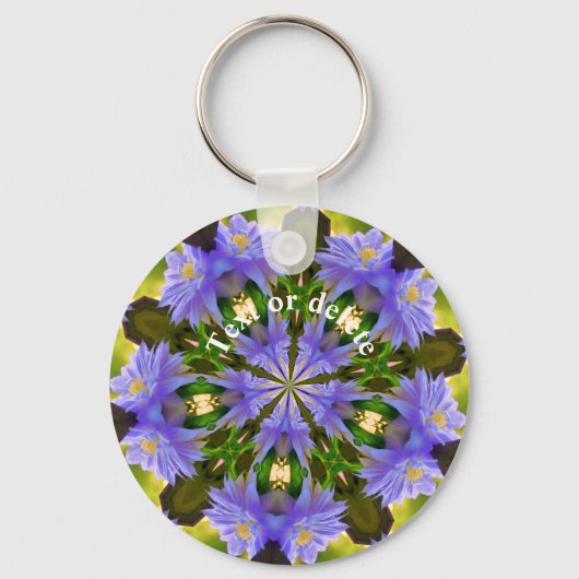 Clematis Kaleidoscope Flower Art Personalized Schlüsselanhänger (Vorderseite)
