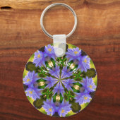 Clematis Kaleidoscope Flower Art Personalized Schlüsselanhänger (Rückseite)