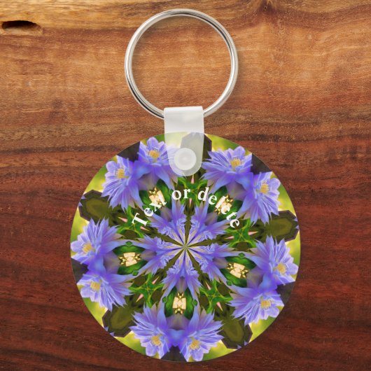 Clematis Kaleidoscope Flower Art Personalized Schlüsselanhänger (Vorderseite)