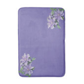 Clematis Lila Bath Mat Badematte (Vorderseite Vertikal)