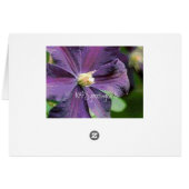 Clematis Lila Blume Card (Rückseite Horizontal)