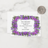 Clematis Lila Blume Danke Karte (Vorderseite/Rückseite Beispiel)