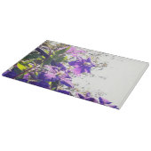 *~* Clematis-lila Blumen-Himmel Schneidebrett (Ecke)