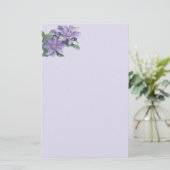 Clematis Lila Briefpapier (Stehend Vorderseite)